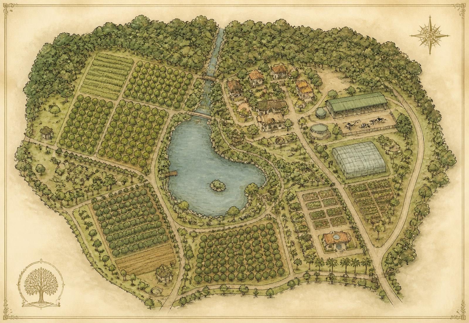 Illustrated master plan of Sjain Estates